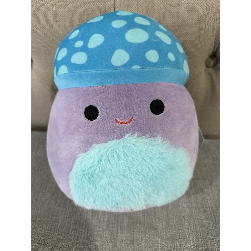 Squishmallow‎ Pyke Mushroom Plush 8” Squishmallows Kellytoy Blue Purple Toy